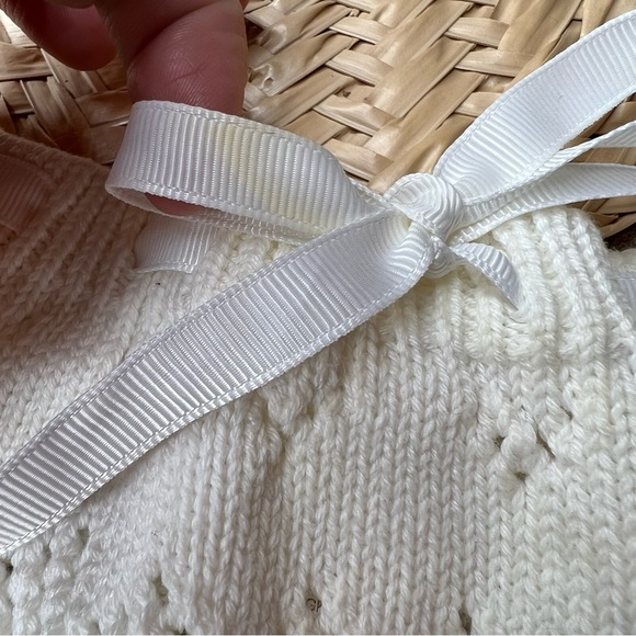 0-6 months Laura Ashley knit bottoms and hat set hat with bear ears - Picture 12 of 12